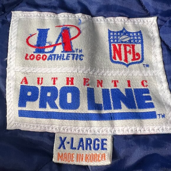 VTG 90s Pro Line NFL Dallas Cowboys Shark Tooth Jacket Extra Large Blue Full Zip - Picture 9 of 16